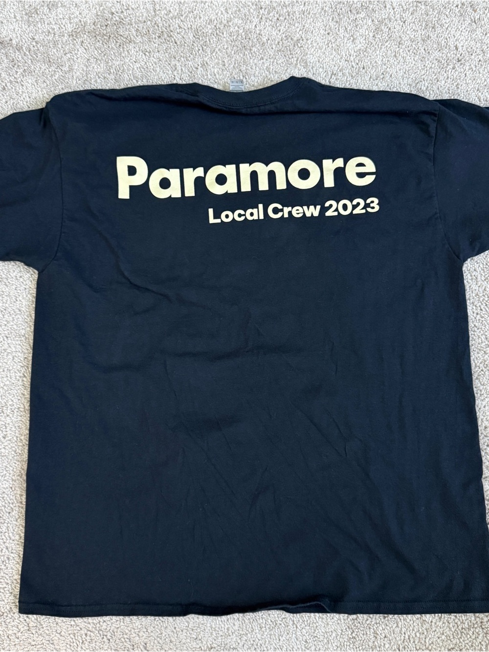 Paramore Local Crew 2023 Tour Staff Shirt Back Print Black XL 23x29.5